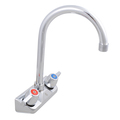 Bk Resources WorkForce Standard Duty Faucet, 3.5"gooseneck spout, 4"O.C.Splash Mount BKF-W-3G-G